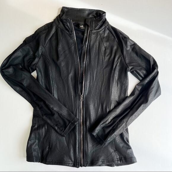 Electric Yoga Full Zip Jacket in Black Metallic - Picture 1 of 7